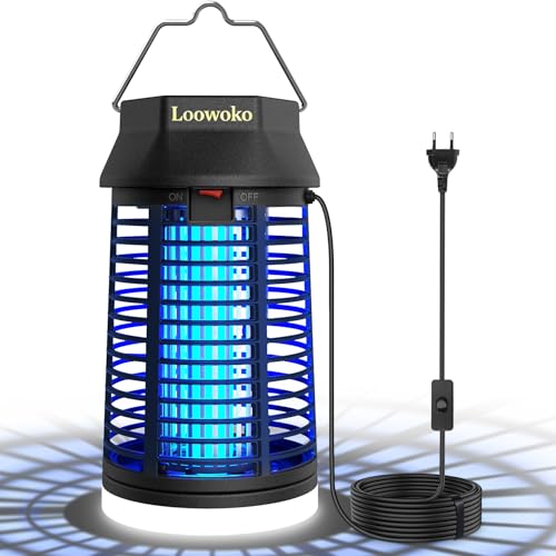 Insektenvernichter Elektrisch Mit 3 m Verlängertem Kabel, 4200V Mückenlampe Mit LED-Licht… – Ansicht 1