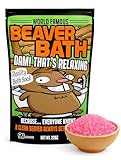 Beaver Bath Soak – Pink Bath Salts Luxury Bath Funny Girlfriend Gifts For Best Friends Funny Bath Products Sea Salts Funny Spa Gifts for Women Naughty Gag Gifts Bachelorette Party Favors