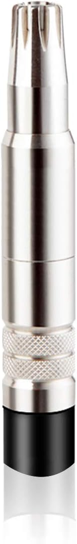 Professional Manual Nose Hair Trimmer for Men and Women, Portable Stainless Steel Nose Hair Remover Clipper, Patented Trimming System with 6 Metal Sharp Blades, No Batteries Required