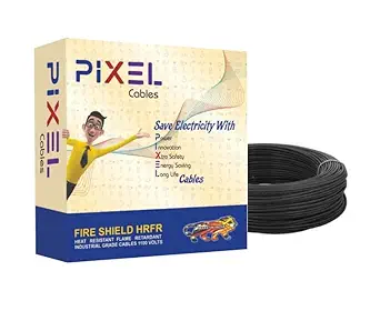 Pixel Cables 2.50 Sqmm Copper Hrfr Pvc Insulated Electric Cable (Black-90 Meter)