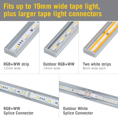 Image of Armacost Lighting Recess Drywall Mount LED Tape Light Accessory Pack, Grey 960008