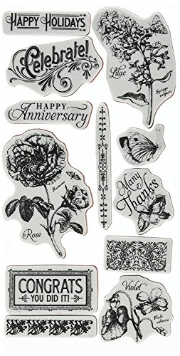 Graphic 45 Cling Stamp, Time to Flourish 2