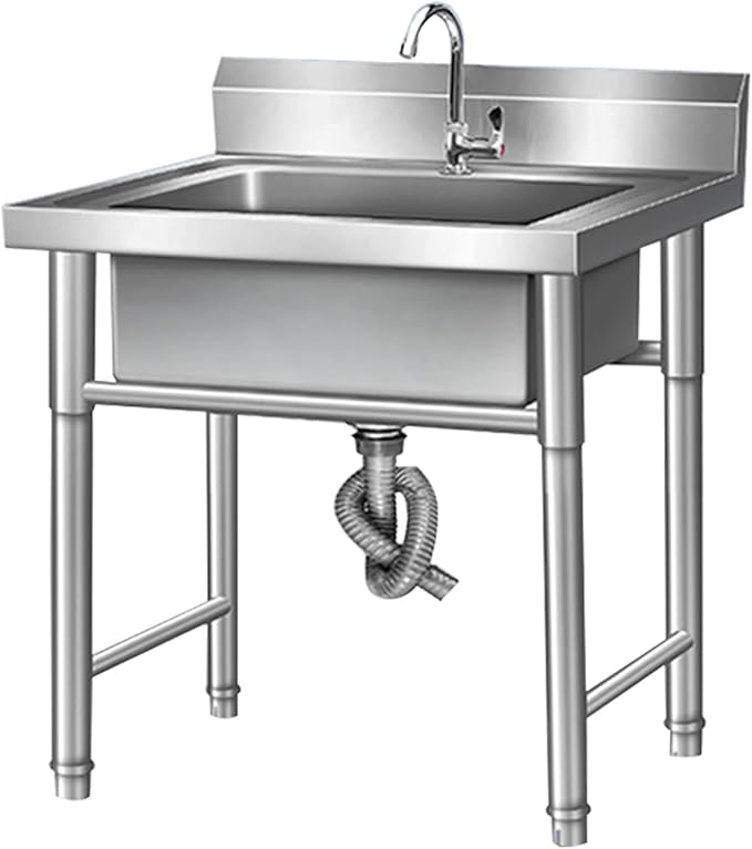 Commercial 304 Stainless Steel Sink 1 Compartment Free