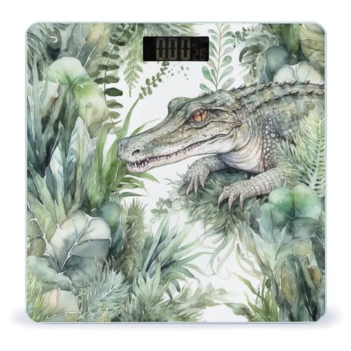 Báscula digital Crocodile Green para peso corporal miniatura 1