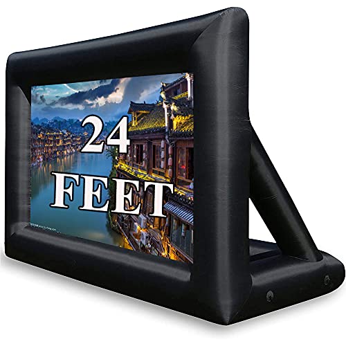 Pantalla de cine inflable gigante de 24 pies con soplador incluido para exterior