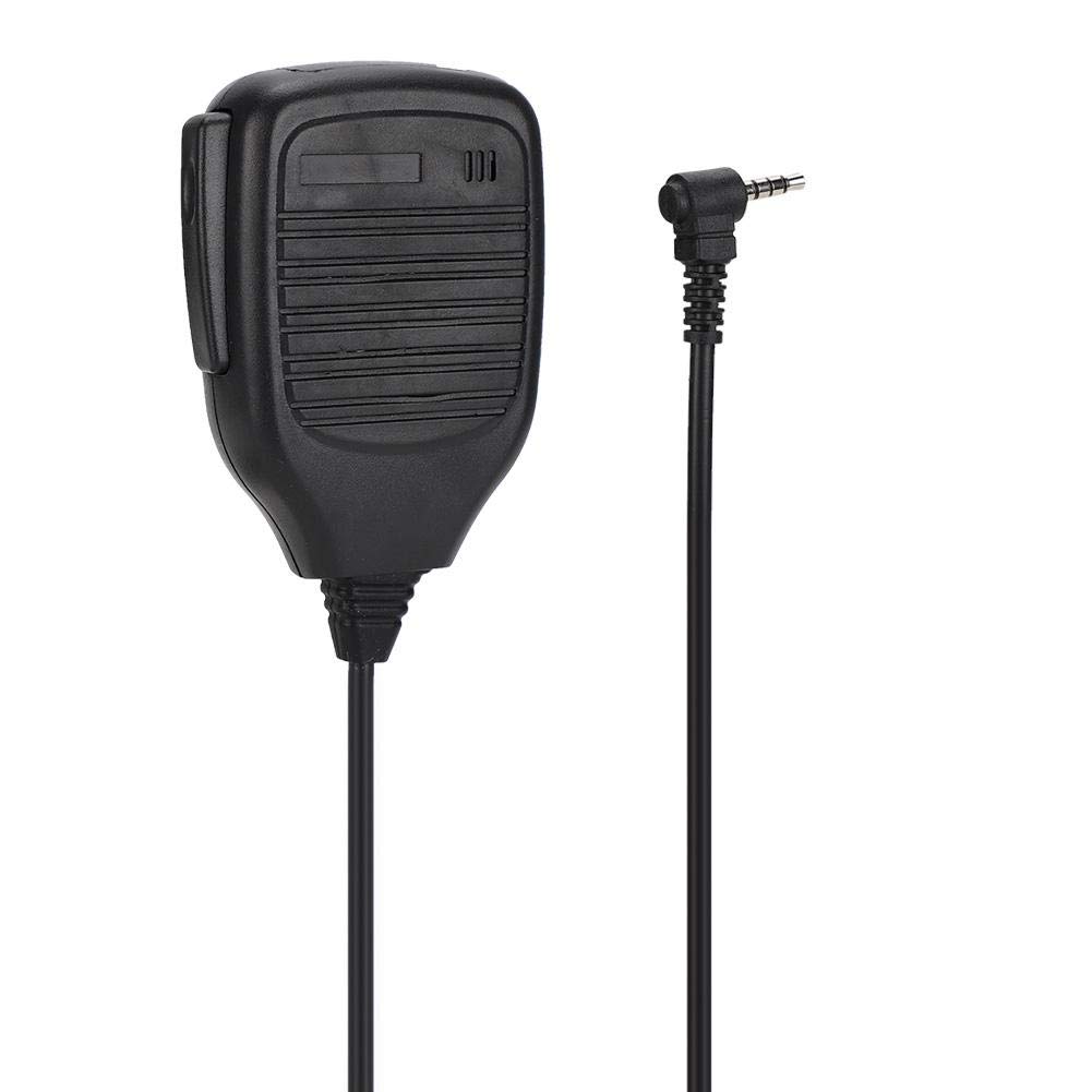 Microfono vivavoce portatile,Microfono per altoparlante Walkie Talkie da 3,5 mmcon filo in PU per Baofeng/Yaesu,Altoparlante radio bidirezionale Per la polizia,Personale di sicurezza,Guida,Pattuglia