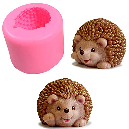 3D süße Igel-Seifenform Handwerk Kunst Silikon Seifenform DIY handgefertigte Kerzenform Schokolade Gips von Paris Form