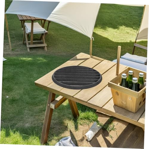 Plaque de fond barbecue ronde fonte accumulatrice de chaleur pour cheminée de jardin - 6