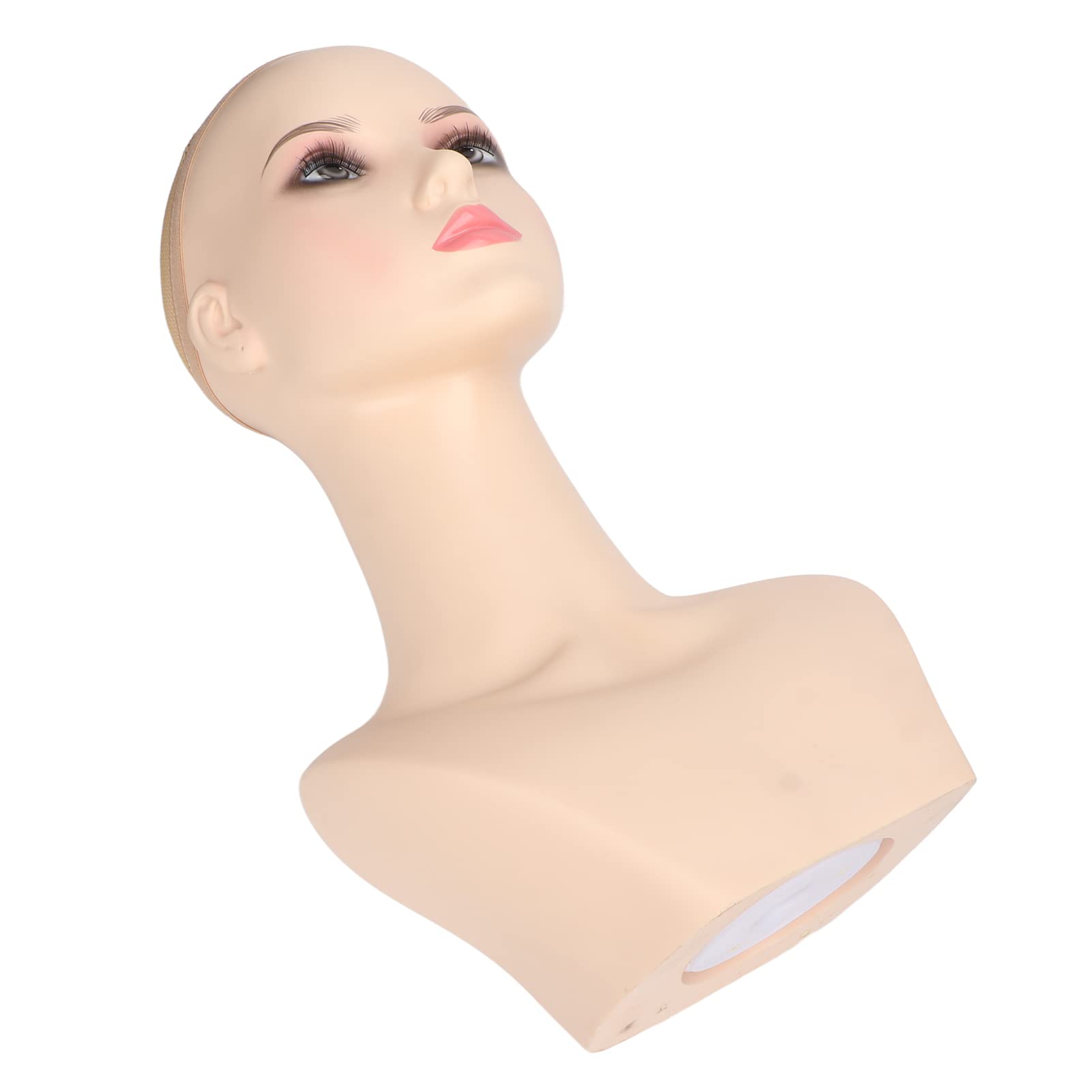 Testa di Parrucca, Testa di Manichino Femminile Realistica Testa di Manichino Modello di Addestramento della Persona Reale per la Visualizzazione di Accessori di Bellezza per il