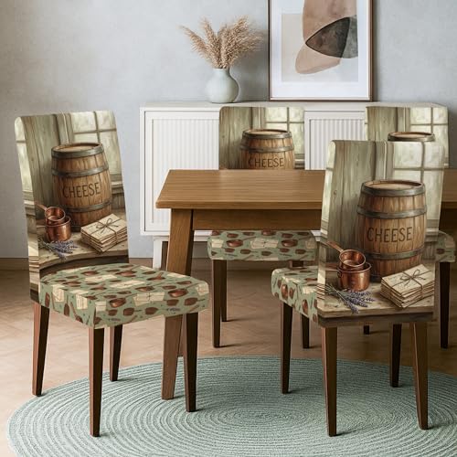 Housse de chaise de cuisine extensible pour masquer l'usure - 6