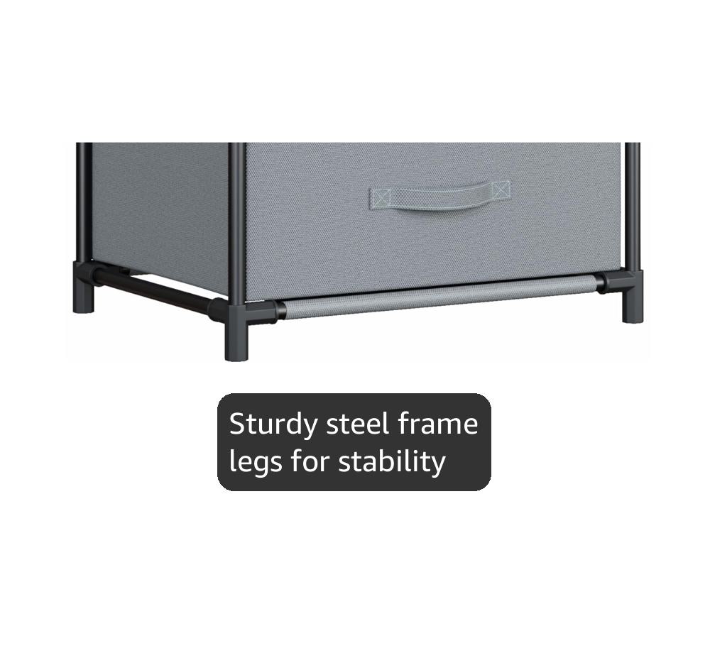 WANGIRL Fabric Chest of Drawers Bedroom, 4 Drawers Storage Unit