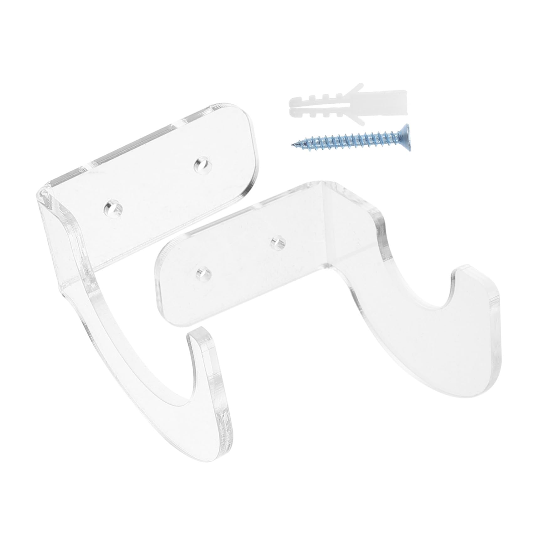 KICHOUSE 2Pairs Wall Mounted Bat Stand Horizontal Acrylic Bat Storage Shelf for Baseball and Softball Bats Space Saving Display Rack for Organized Sports Design