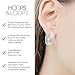 Hoops & Loops 925 Sterling Silver Floral Daisy Filigree Design Dangle Hook Earrings for Women, Silver