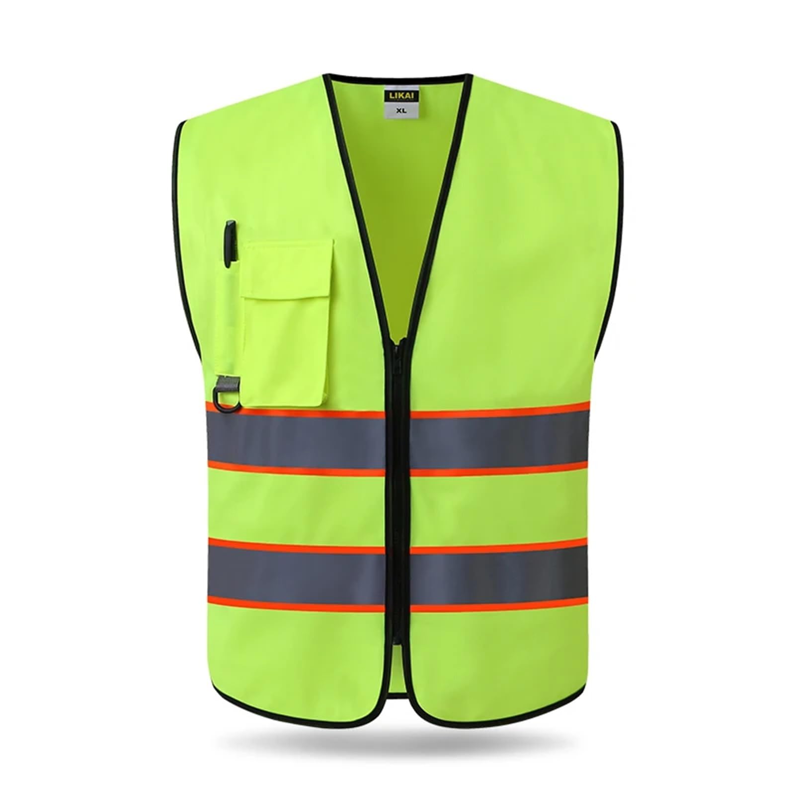 Gilet riflettente ad alta visibilità in tessuto traspirante