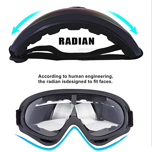 Image of LJDJ Motorcycle Goggles - Glasses Set of 2 Yellow Clear Lenses Dirt Bike ATV Motocross Anti-UV Adjustable Riding Off Road Racing Protective Combat Tactical Military Goggles