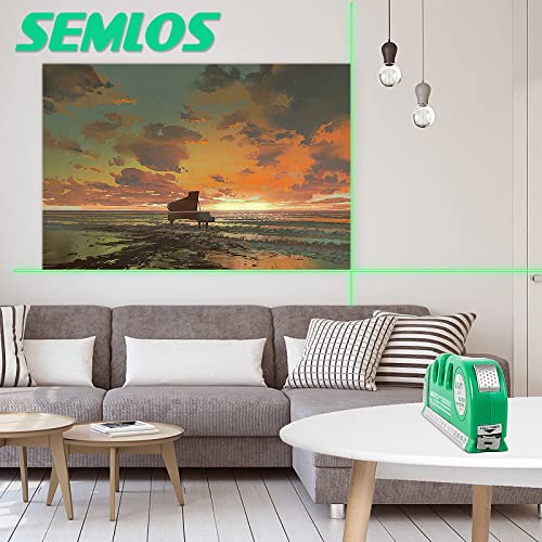 Semlos Laser Level Line Tool, Multipurpose Laser Leveler Tool Kit With Metric Rulers 8Ft/2.5M, Rechargeable Battery For Picture Hanging Cabinets Tile Walls - 2023 Latest Upgrade Version #TOP6
