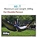AWHZngE Outdoor Camping Hammock with Mosquito Net Lightweight Hanging Hammocks High Strength Parachute Fabric Hanging Bed Net 250x120cm for Terrace, Outdoor(Blue)