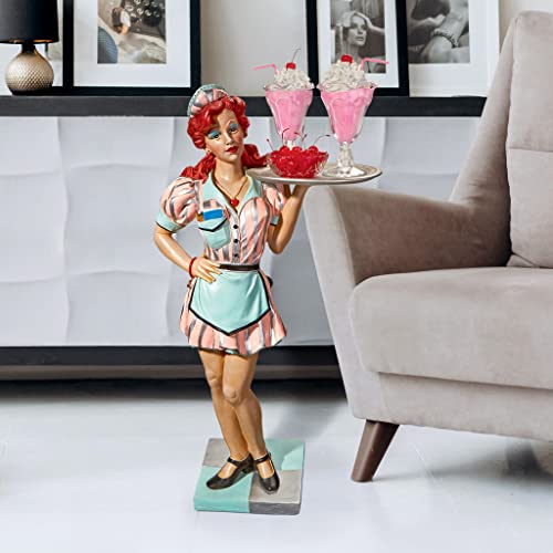 Design Toscano Eu9342 Retro Rosie Diner Dame Serving Table Statue, Full Color #TOP1