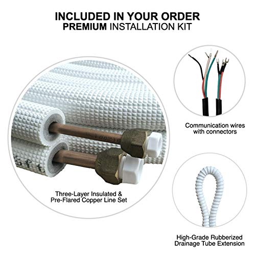 Olmo Alpic 24000 Btu Ductless Mini Split Air Conditioner Heating And Cooling Full Set With 16Ft Installation Kit #TOP4