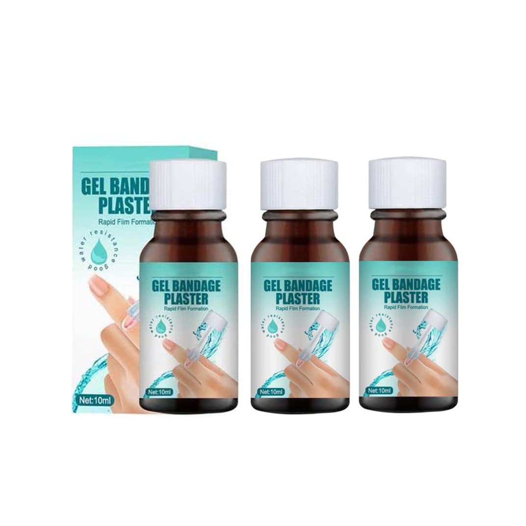 Neither 3Pcs Liquid Bandage Waterproof Liquid Band Aid Protective Film Wound Healing Gel Gel Bandage Plaster With Brush For Minor Cuts Scrapes Wounds Dry Cracked Skin