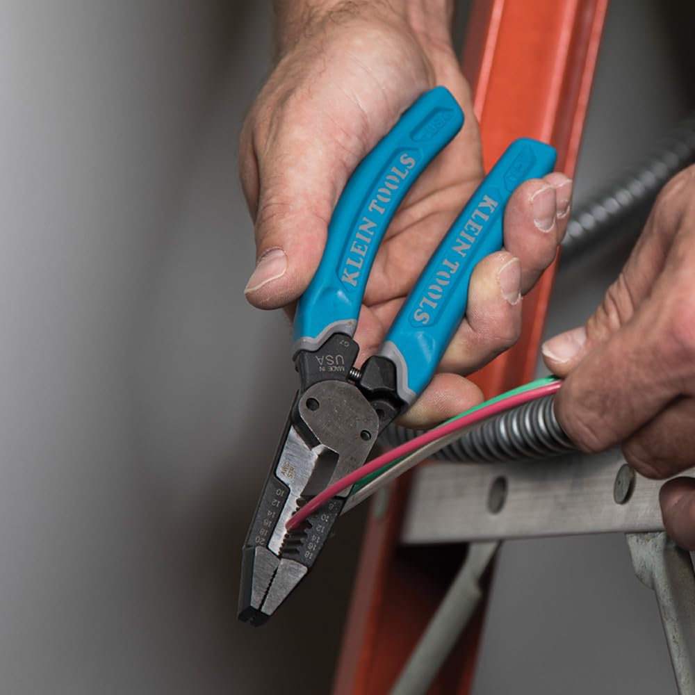 Klein Tools K12035 Klein-Kurve Nożyce do drutu, wytrzymałe narzędzie do ściągania izolacji