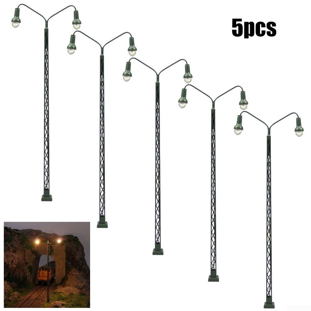 Lot De 5 Lampes LED Échelle HO Pour Modélisme Ferroviaire – 3V, Avec Résistances 12-16V, Éclairage De Scène Réaliste