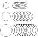 Hicarer 30 Pieces Metal Wire Keychains, 4/5.9/7.9 Inches Stainless Steel Wire Loop Key Chain Key Loops Luggage Tags