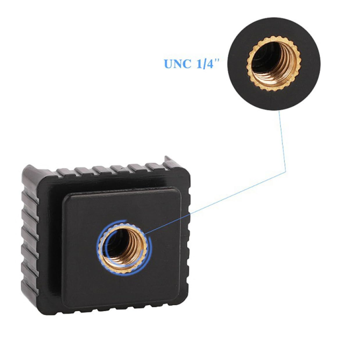 KICHOUSE 8 Pcs Flash Light Clamp Flash Light Holder Universal Holder Camera Hot Shoe Adapter Flash Light Hot Shoe Socket Black