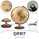 ORBIT Globes & Maps - Retro Leuchtglobus im antiken Stil - 30cm Vintage-Globus mit stabilem Standfuß, Kartenbild 2025 politisch mit LED Leuchte, aktuelles deutsches Kartenbild
