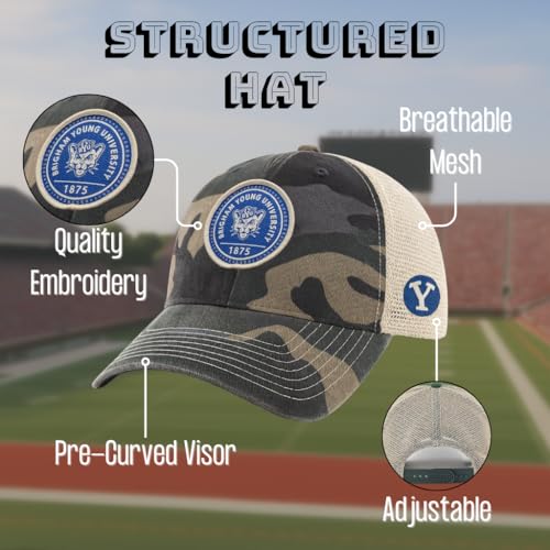 Gorra Camuflaje BYU Clasica Malla Trucker Ajustable miniatura 6