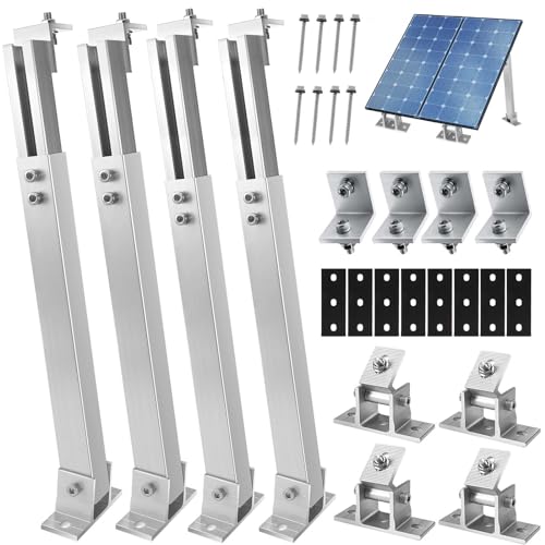 Soporte De Techo Para Panel Solar, Aluminio, Ajustable 15-30 , Soporte De Aluminio Para Plantas De Balcón, Kit De Montaje De 36 Cm - 70 Cm, Adecuado Para Barcos, Autocaravanas, Sistemas De Techo Soporte De Techo Para Panel Solar, Aluminio, Ajustable 15-30 , Soporte De Aluminio Para Plantas De Balcón, Kit De Montaje De 36 Cm - 70 Cm, Adecuado Para Barcos, Autocaravanas, Sistemas De Techo