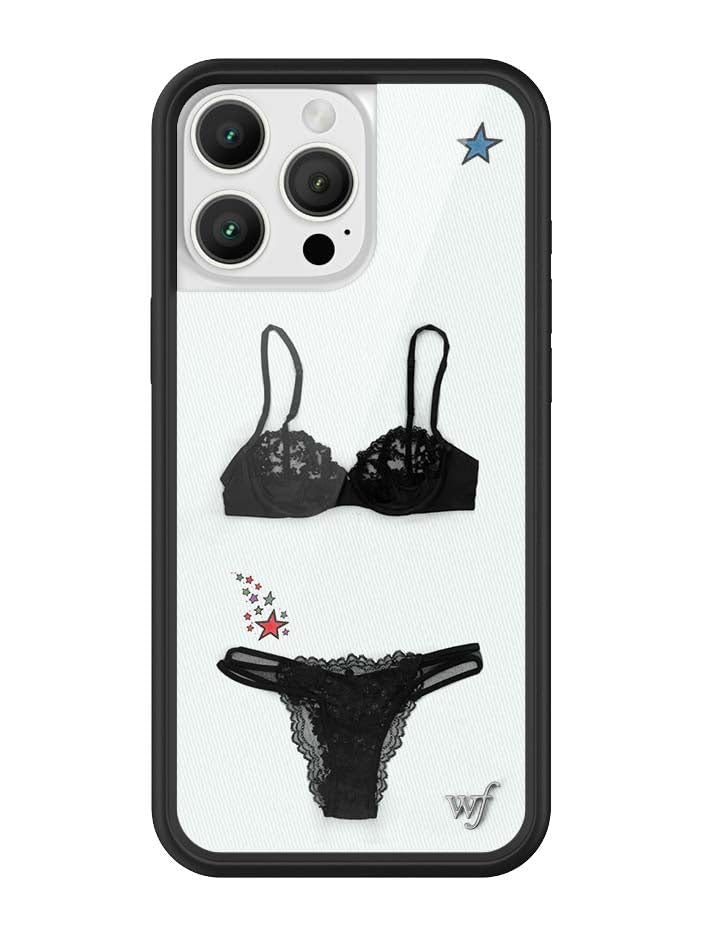 Image of Wildflower Cases - Compatible with iPhone 16 Pro Max | Protective Black Bumper, 6.5ft Drop Test Certified, Women Owned Small Business | Black Stars Red Blue | Collab - Gabbriette