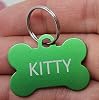 Pet ID Tag Custom for Dog Cat Personalized | Many Shapes and Colors to Choose from | Made in USA | Strong Anodized Aluminum (Bone Green, Small) #2