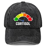 Funny Low Cortisol Levels v Meme Hats for Womens Fashion Washed Distressed