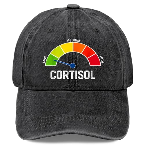 Funny Low Cortisol Levels v Meme Hats for Womens Fashion Washed Distressed