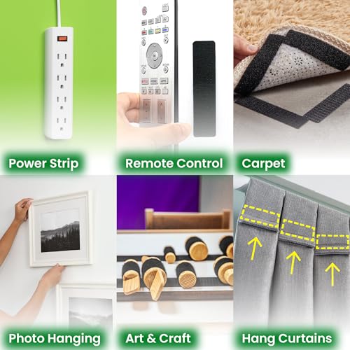 Image of ECOHomes (3 /4 Inch Dots, 200 Sets) Strips with Adhesive for Fabric, Tan | No Sew, Stick On for Fabric, Sticky Back for Clothes, Curtains, Heavy Duty, Double Sided Hook and Loop Hem Tape Fasteners