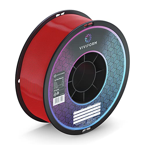 Viviform PLA+ Filament für 3D Drucker | 1kg Rolle | 1 75mm +/- 0 03mm | Rot VF-PLA105