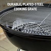 Weber Compact Kettle Holzkohlegrill 47 cm mit Stand und Rädern/Rostbeständige porzellanemaillierte Oberfläche, Ascheauffangschale, 1548 cm² Grillfläche, Schwarz – Ansicht 8