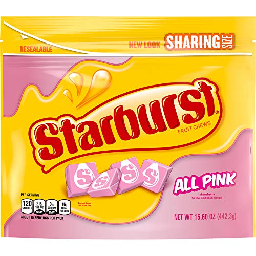 STARBURST All Pink Limited Edition Fruit Chew Candy 15.6-Ounce Pouch (Pack of 6)