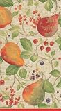 Entertaining with Caspari Guest Towels, Decorated Pears Natural, Pack of 15