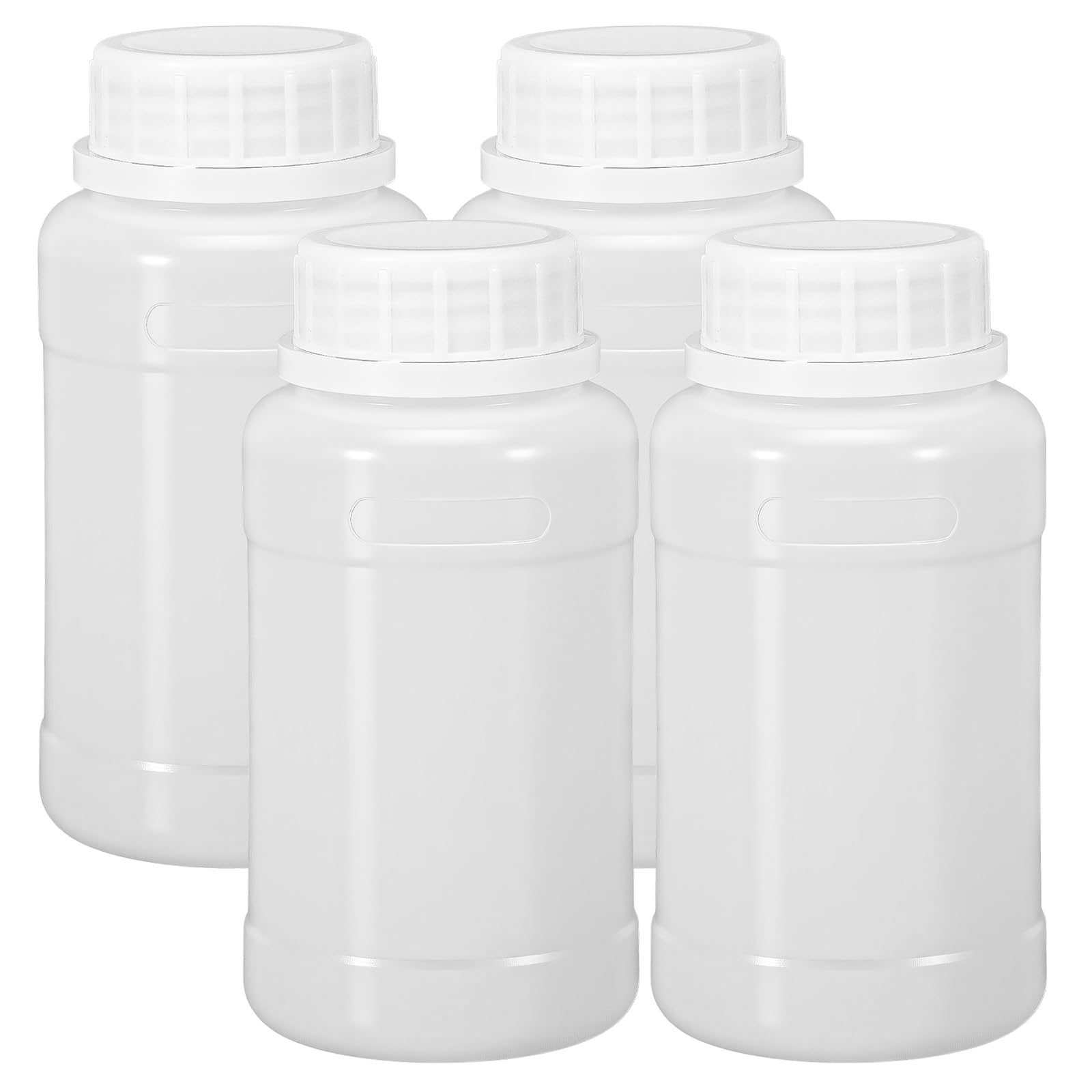 Gsbnjuy 4 Pcs Plastic Sample Bottle 8oz/250ml Plastic Bottles with Caps Food Grade Wide Mouth Liquid Containers Reusable PP Bottles Translucent Liquids Storage Containers for Lab Classroom Home