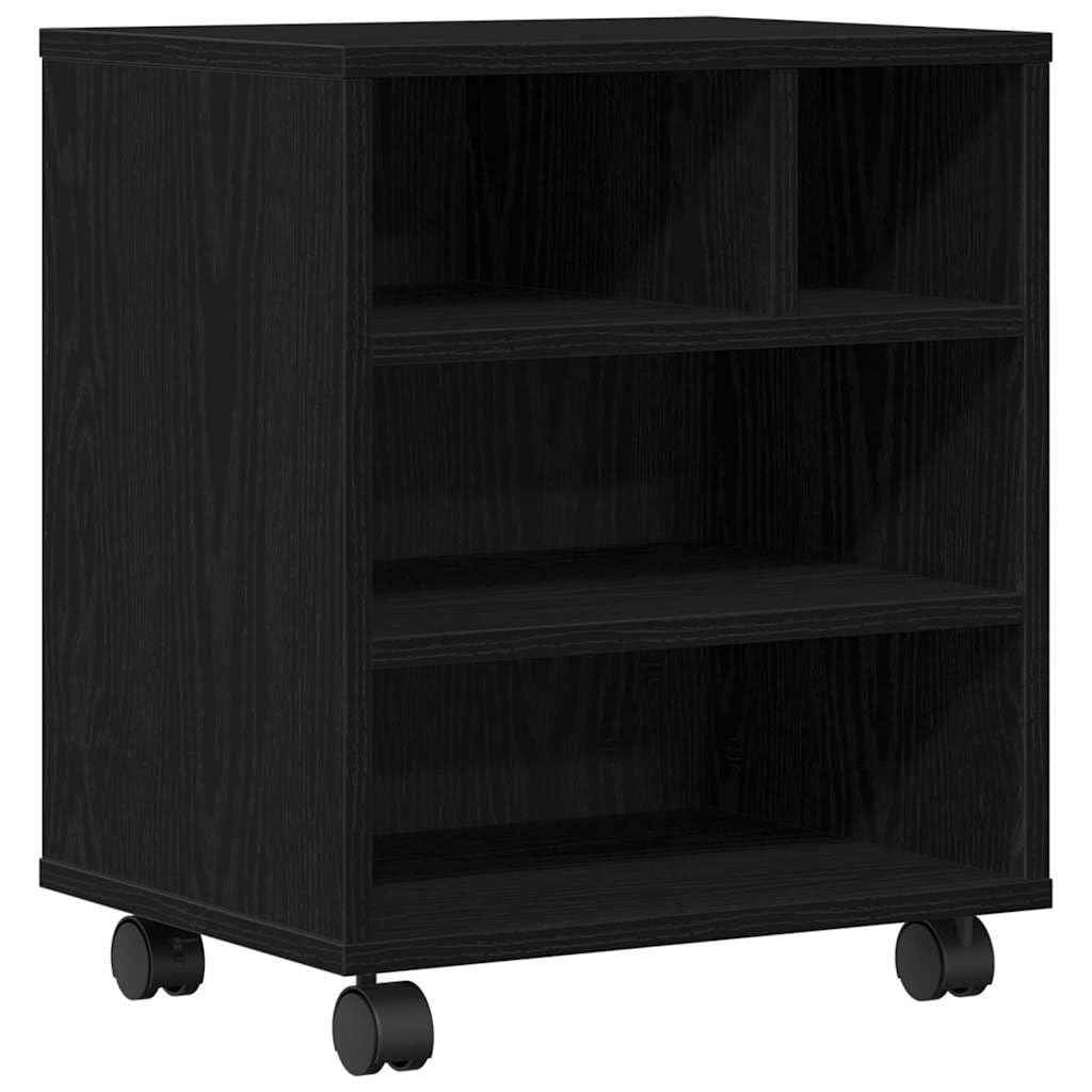 Supporto per stampante, carrello da ufficio, in legno, nero