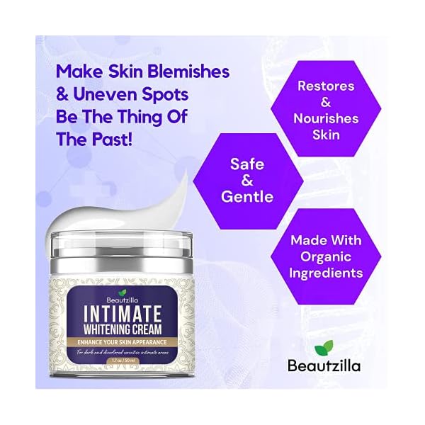 Beautzilla Moisturizing Intimate Area Dark Spot Corrector with Instant Results for Knees, Elbows, Underarms, and Thighs