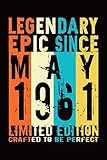 Photo Gallery epic since may 1961 : birthday gift notebook :great gift journal for family /women/men/boss/coworkers/colleagues/students/friends.: lined notebook / ... 110 pages, 6x9, soft cover, matte finish Photo Gallery epic since may 1961 : birthday gift notebook :great gift journal for family /women/men/boss/coworkers/colleagues/students/friends.: lined notebook / ... 110 pages, 6x9, soft cover, matte finish