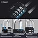 4 Pack Diyife 4-Digit Combination Padlock, Weatherproof Outdoor Password Padlock, for Gym Lockers, Fences, Tool Boxes, Doors, Black