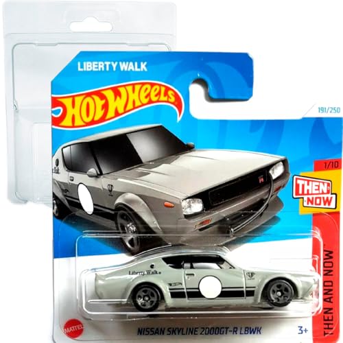 Hot Wheels Nissan Skyline 2000GT-R LBWK Then and Now 1/10 (191/250) HTC65 Gris 2024 + Protector Short Card Frikimonkey