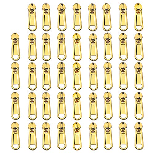 VOC Reisverschluss 45 Stück Gold für #5 Nonlock Zipper endlos Reißverschluss Meterware Spirale (Gold) Cover