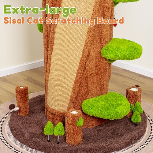 Torre para gatos interior 88.6 pulgadas con rascador miniatura 4