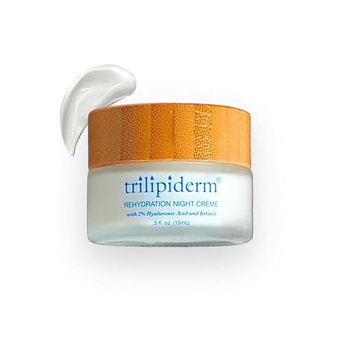 Trilipiderm Crema de noche de rehidratación de 0.5 onzas, tamaño de viaje, rejuvenecimiento nocturno con ácido hialurónico antienvejecimiento y Trilipiderm Crema de noche de rehidratación de 0.5 onzas, tamaño de viaje, rejuvenecimiento nocturno con ácido hialurónico antienvejecimiento y