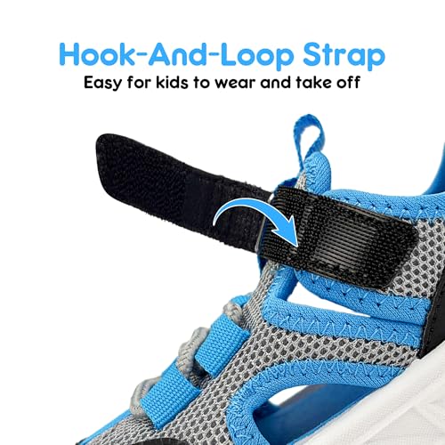 Image of YESKIS Toddler Boys Girls Sport Sandals Outdoor Athletic Hiking Running Tennis Barefoot Shoes Lightweight Closed Toe Adjustable Strap for Toddler and Little Kids